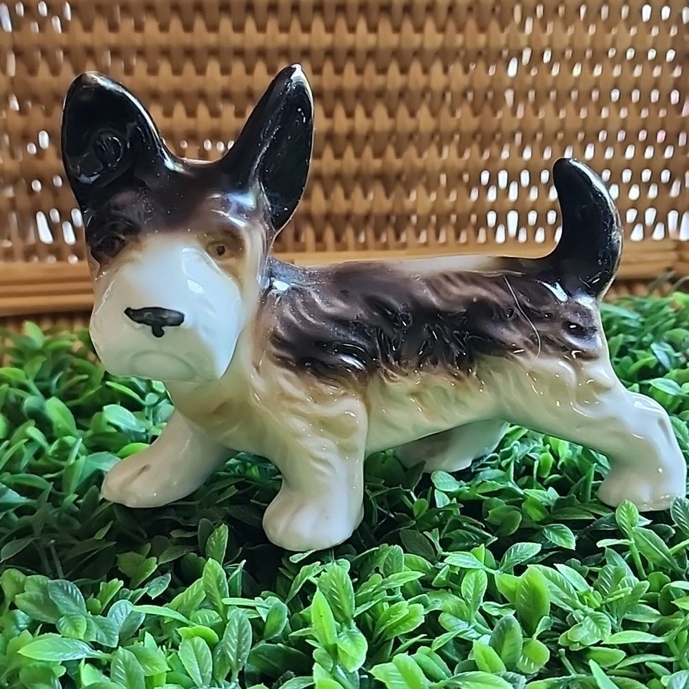 Vintage Terrier Dog Porcelain Figurine